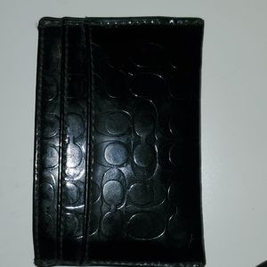 Coach patent leather card holder